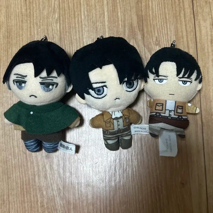 [BUNJANG] Attack on Titan Levi Pocketco Finger Puppet Keychain Bundle / 진격의거인 리바이 극장판 포켓코 손가락 인형 키링 일괄