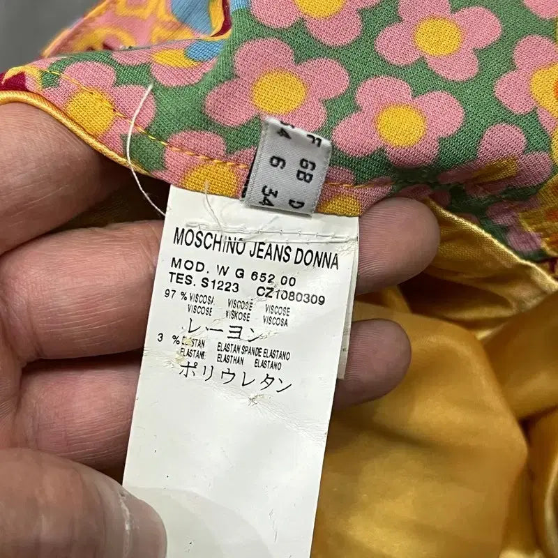 [BUNJANG] Moschino Jeans Floral Pleated Skirt / 모스키노 진스 플라워 패턴 플리츠 스커트 y16344
