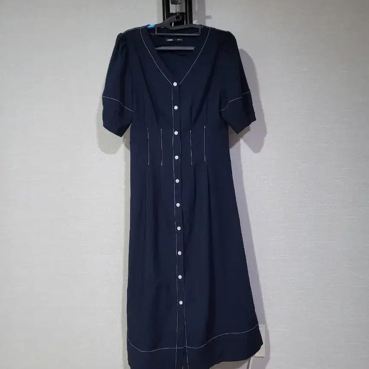 [SOLD OUT] 미쏘 네이비 스티치 롱 원피스 S