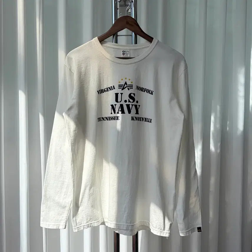[BUNJANG] Alpha Industries US Navy Long Sleeve Shirt / [M]알파인더스트리 미해군 US NAVY 롱 슬리브