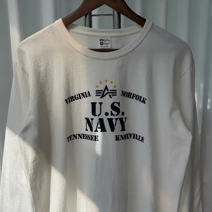 [BUNJANG] Alpha Industries US Navy Long Sleeve Shirt / [M]알파인더스트리 미해군 US NAVY 롱 슬리브