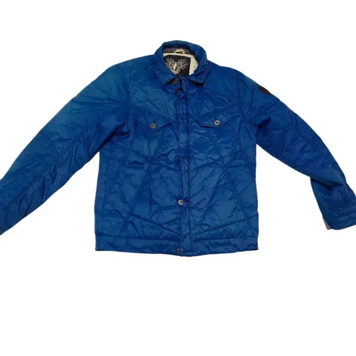 [BUNJANG] Nobis Cobalt Blue Collar Neck Lightweight Shirt Jacket XL / [노비스] 프리미엄 코발트 블루 카라넥 셔츠형 경량 패딩 XL