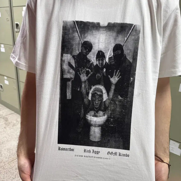 [BUNJANG] Big Naughty Toilet Flush T-shirt / 힙플페  , 빅.변.내 티셔츠 2XL 2장 출고가눙