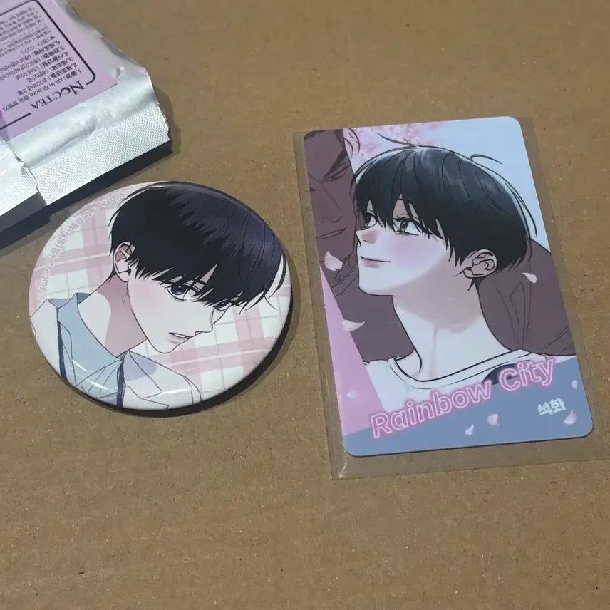 [BUNJANG] NCT Dream Rainbow City Badge &amp; Photocard Set / 녹티아 팝업 레인보우시티 렌보시 뱃지 포토카드 포카