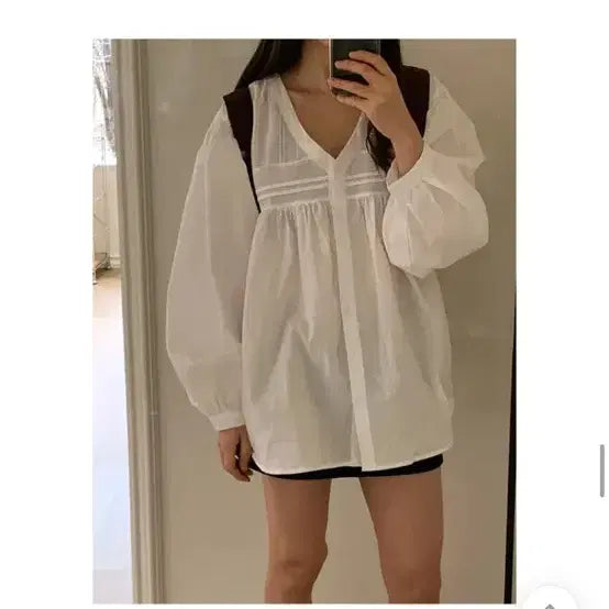 [BUNJANG] Blemto Balloon Frill Blouse / 블렘토 벌룬 프릴 블라우스