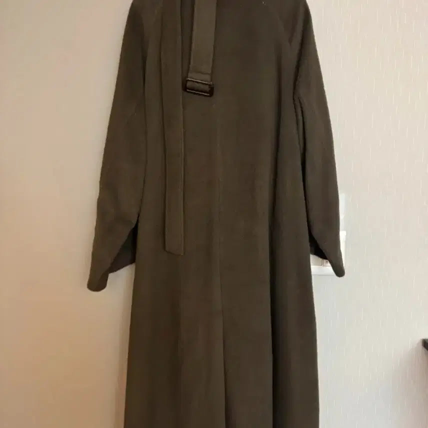 [BUNJANG] Trimming Bird Olive Brown Long Coat / 트리밍버드 롱코트 올리브브라운