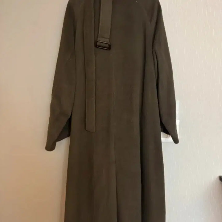 [BUNJANG] Trimming Bird Olive Brown Long Coat / 트리밍버드 롱코트 올리브브라운