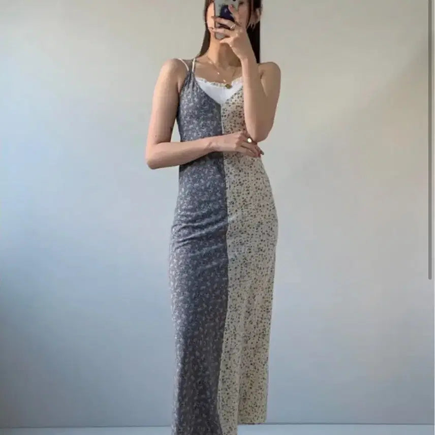 [BUNJANG] Lulu Seoul Half &amp; Mix Pink Dress / 루루서울 하프앤믹스 원피스 핑크