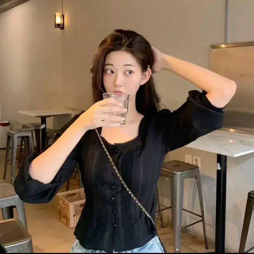 [BUNJANG] Jennyo Pearl Ethnic Blouse / 제니오 펄 에스닉 블라우스