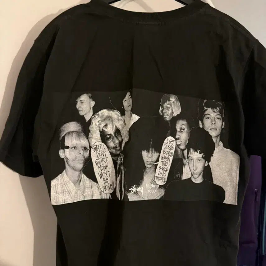 [SOLD OUT] 스투시 마틴로즈 콜라주 티셔츠 블랙 S