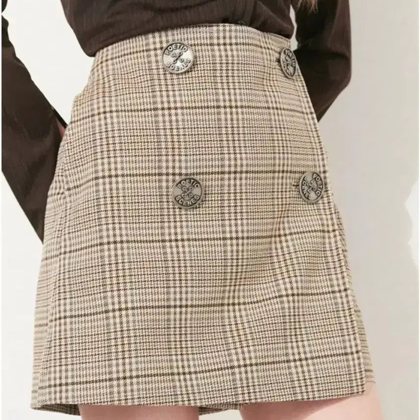 [BUNJANG] Time Checkered Culottes Shorts / 한섬 타임 TIME 랩 퀼로트 팬츠-체크 치마바지 숏팬츠 니트가디건원피스