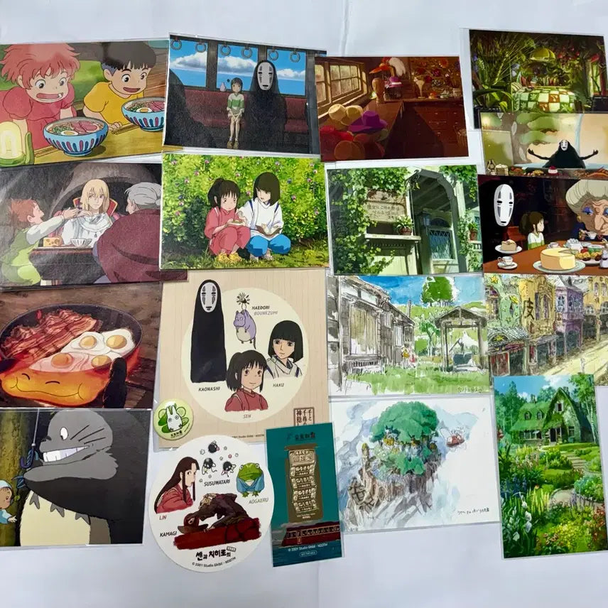 [BUNJANG] Ghibli Spirited Away Totoro Bundle Set / 지브리 공식 엽서 책갈피 특전 센과 치히로의 행방불명 토토로 양도