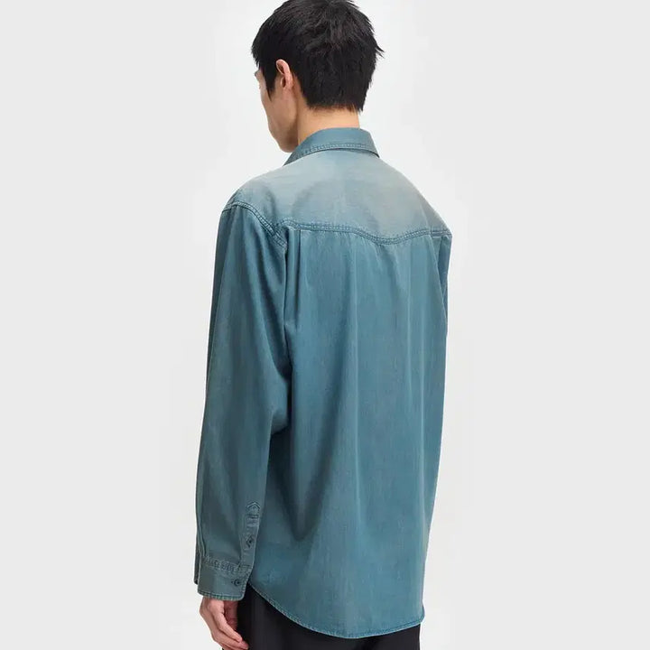 [BUNJANG] Vellie Serif Denim Shirt / 벨리에 세리프 데님셔츠