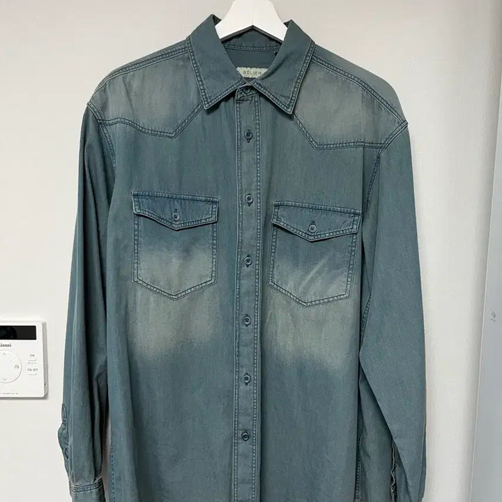 [BUNJANG] Vellie Serif Denim Shirt / 벨리에 세리프 데님셔츠