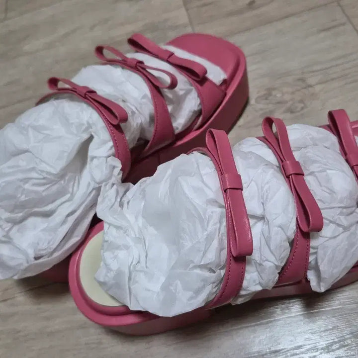 [BUNJANG] Margesherwood Ribbon Sandals Sugar Pink / 마지셔우드 리본샌들 슈가핑크 새상품