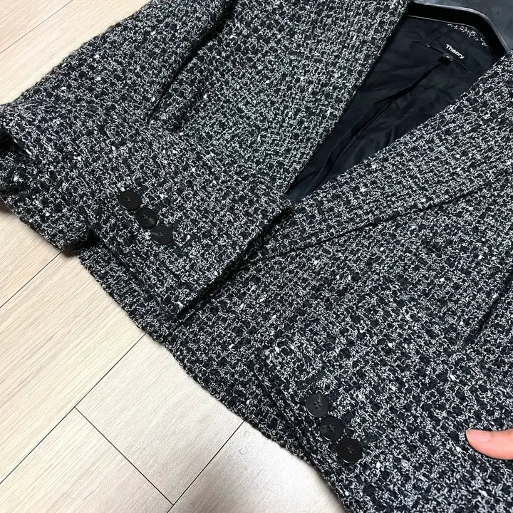 [BUNJANG] Theory Wool Blend Cropped Tweed Jacket / 띠어리 THEORY 울 혼방 크롭 트위드 자켓 봄가을 하객룩 오피스룩