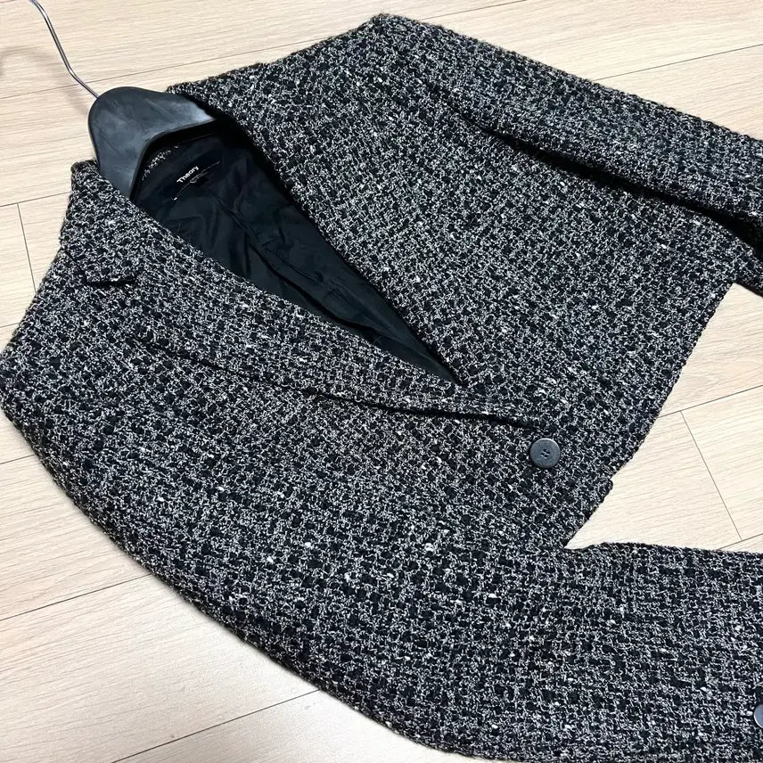 [BUNJANG] Theory Wool Blend Cropped Tweed Jacket / 띠어리 THEORY 울 혼방 크롭 트위드 자켓 봄가을 하객룩 오피스룩