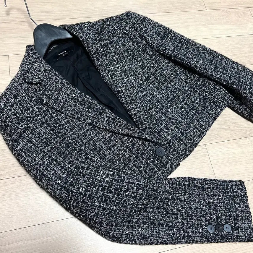 [BUNJANG] Theory Wool Blend Cropped Tweed Jacket / 띠어리 THEORY 울 혼방 크롭 트위드 자켓 봄가을 하객룩 오피스룩