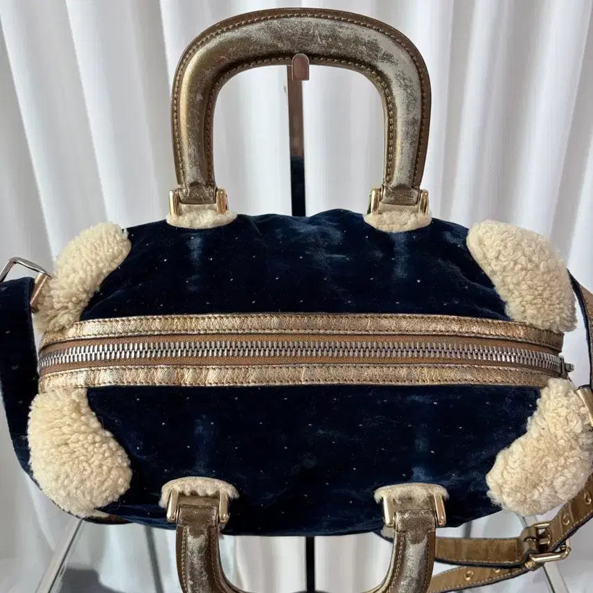 [BUNJANG] Fendi Vintage Velvet &amp; Shirred Shoulder Bag / 펜디 빈티지 레어 벨벳 &amp; 셔링 숄더백