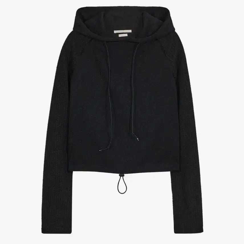 [BUNJANG] Type Service Knitted Side Slit Hoodie [Black] / 타입서비스 Knitted Side Slit Hoodie [Black]