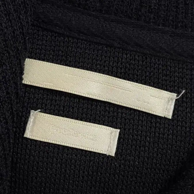 [BUNJANG] Type Service Knitted Side Slit Hoodie [Black] / 타입서비스 Knitted Side Slit Hoodie [Black]