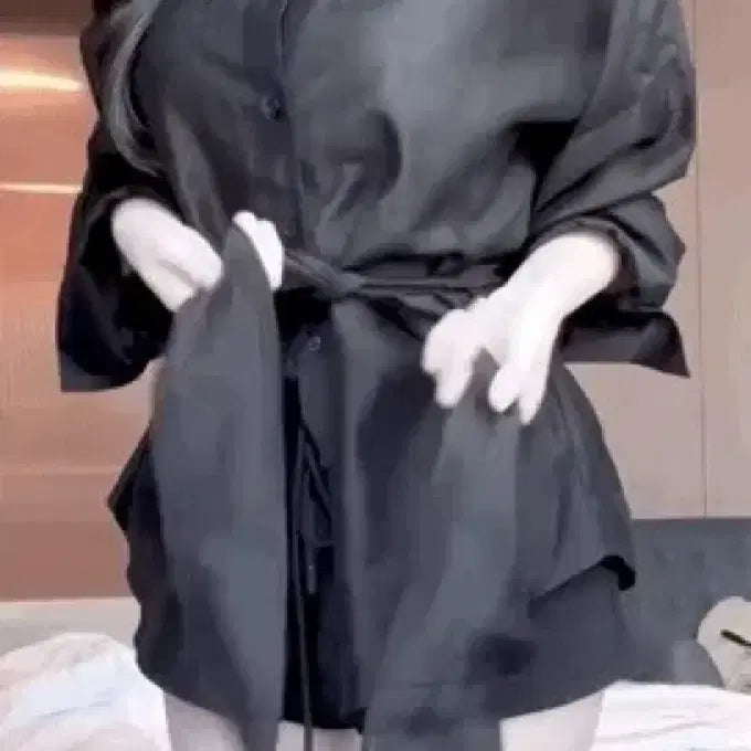 [BUNJANG] Philmelange Black Shirt Blouse / 필멜란지 셔츠블라우스