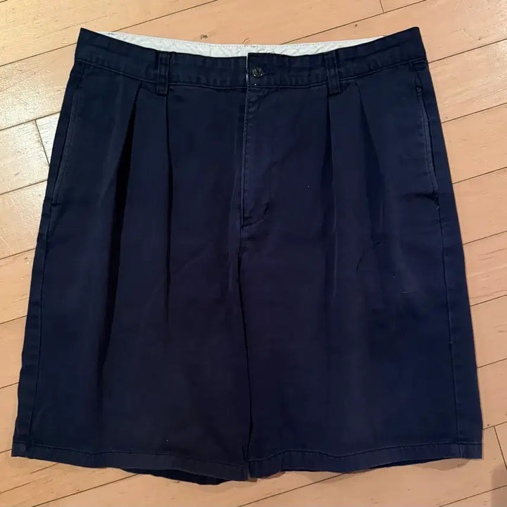 [BUNJANG] Polo Vintage Navy Two-Tuck Shorts / 빈티지 폴로 네이비 투턱 반바지