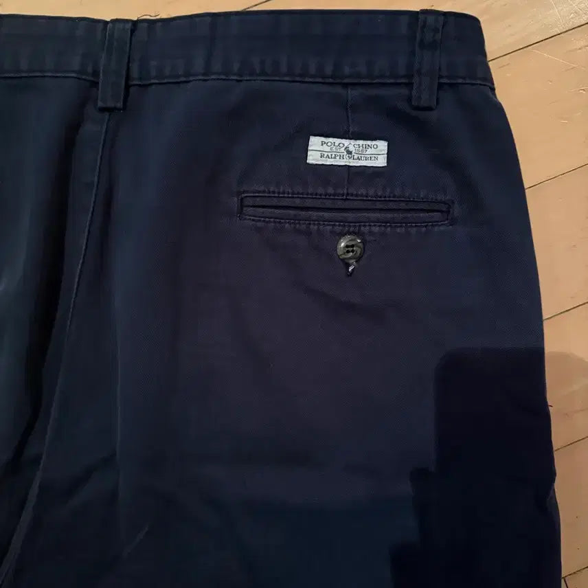[BUNJANG] Polo Vintage Navy Two-Tuck Shorts / 빈티지 폴로 네이비 투턱 반바지