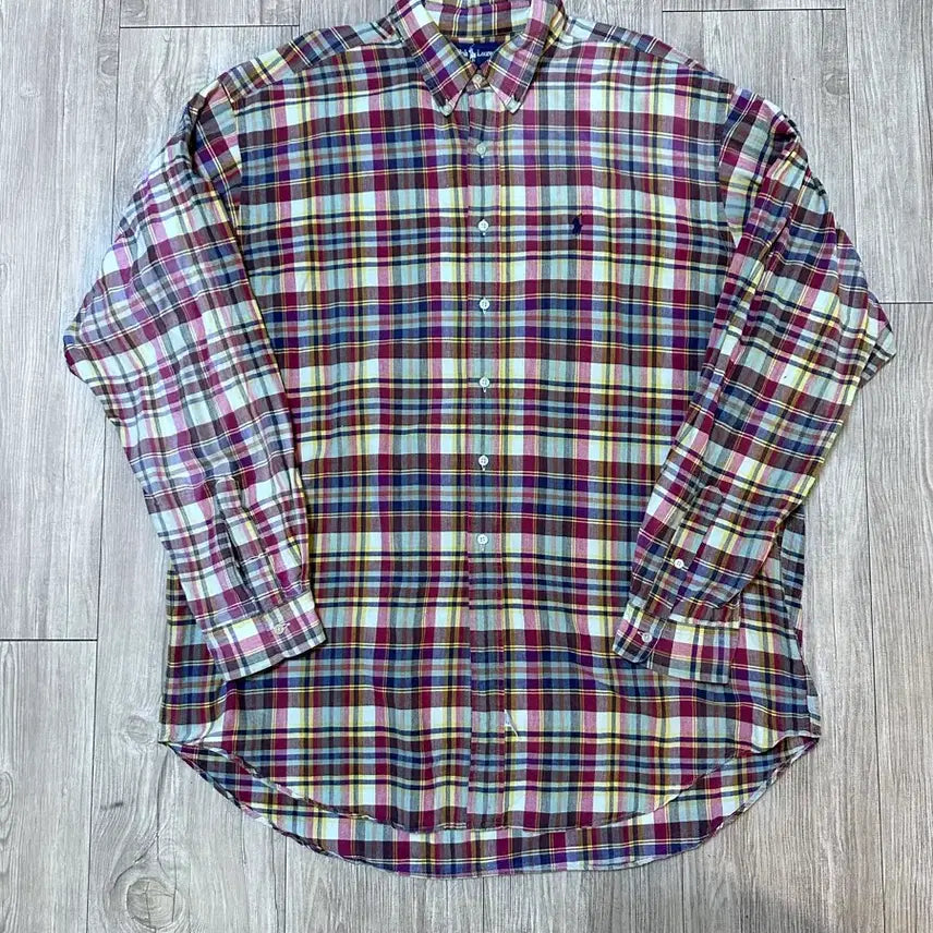 [BUNJANG] Vintage Polo Ralph Lauren Check Shirt Red / 빈티지 폴로 랄프로렌 체크 셔츠 레드