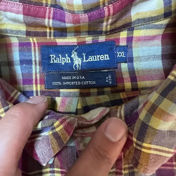 [BUNJANG] Vintage Polo Ralph Lauren Check Shirt Red / 빈티지 폴로 랄프로렌 체크 셔츠 레드