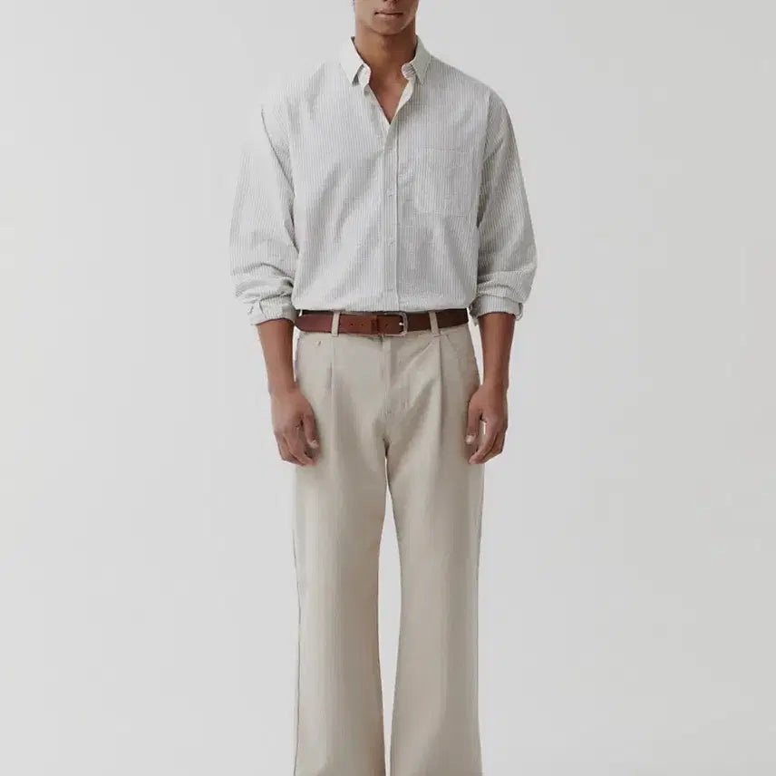 [SOLD OUT] [L] 수아레 링클 스트라이프 셔츠 아이보리