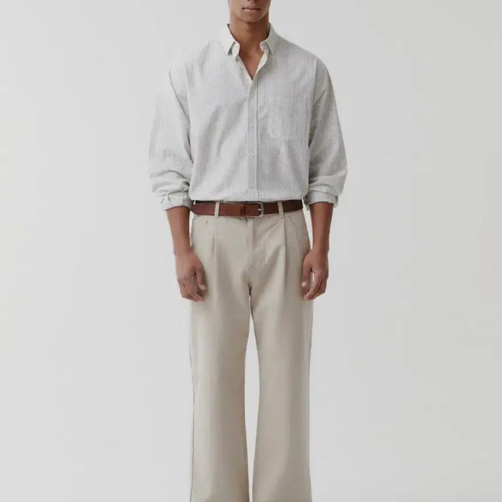 [SOLD OUT] [L] 수아레 링클 스트라이프 셔츠 아이보리