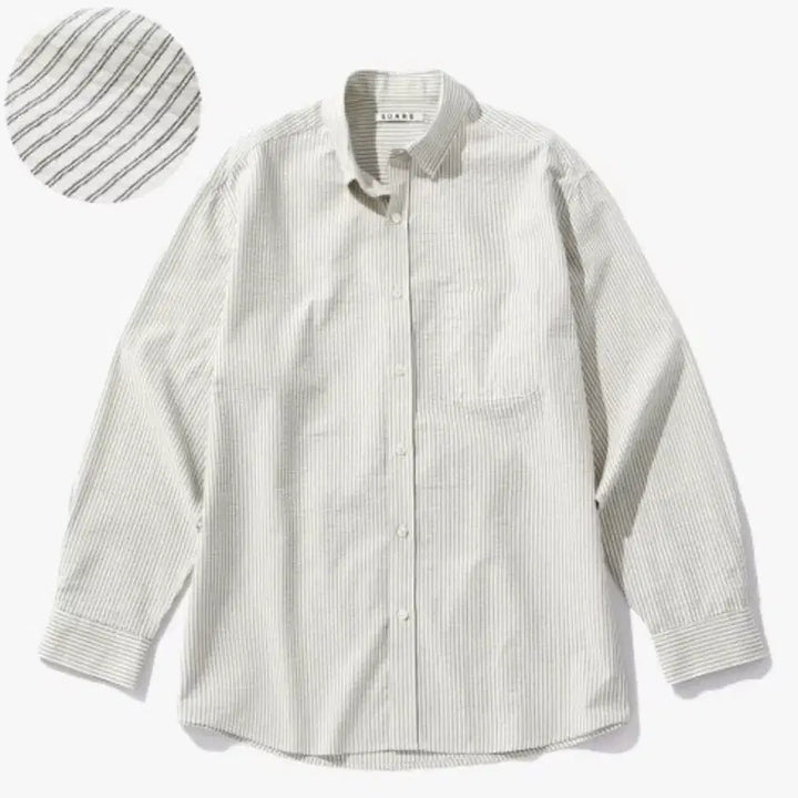 [SOLD OUT] [L] 수아레 링클 스트라이프 셔츠 아이보리