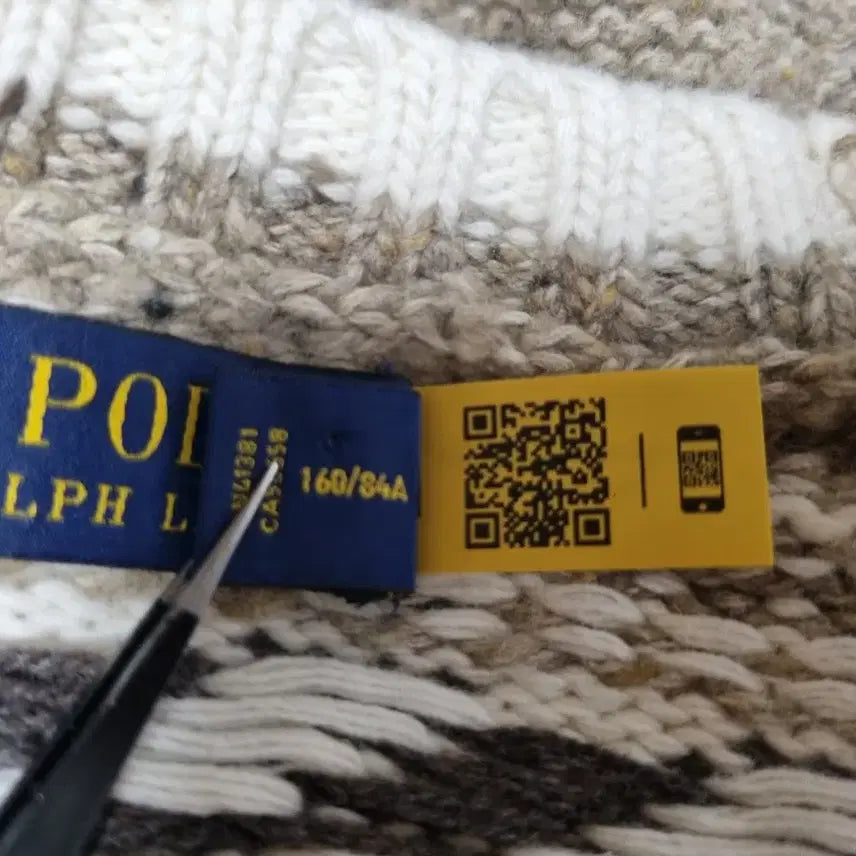 [BUNJANG] Polo Ralph Lauren Intarsia Wool Blend Sweater / 여성 레어 2022 폴로 QR인증 인타르시아 울 블렌드 긴팔 스웨터 니트