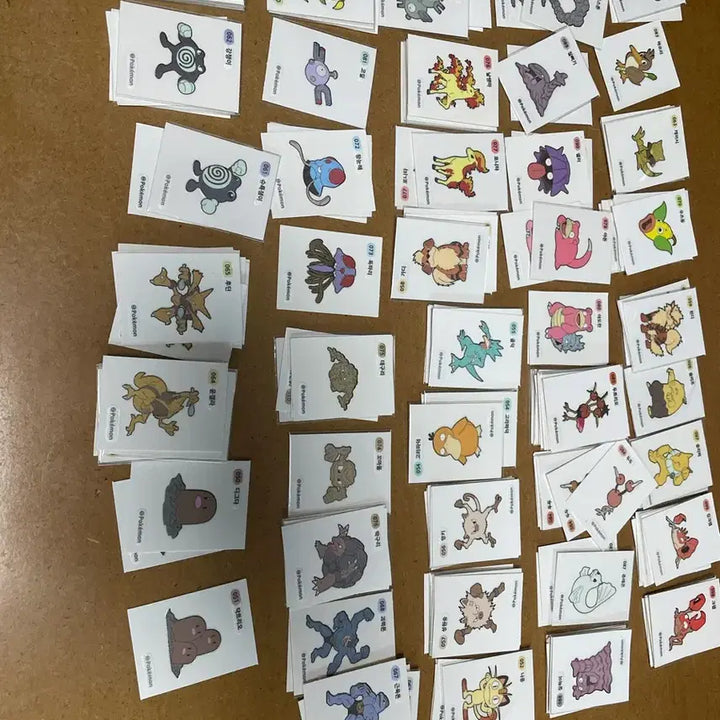 [BUNJANG] Pokemon Tteokbokki Stickers (1st, 2nd Generation) / 포켓몬 띠부씰 1,2세대 3,4자리