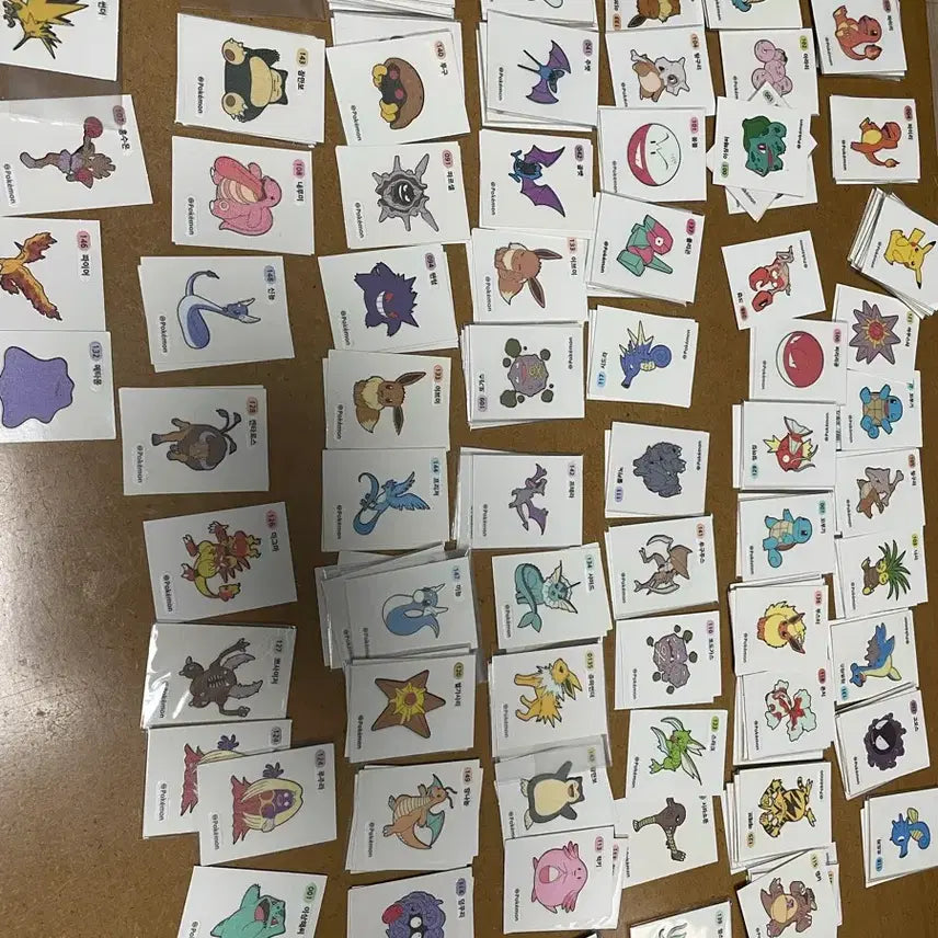 [BUNJANG] Pokemon Tteokbokki Stickers (1st, 2nd Generation) / 포켓몬 띠부씰 1,2세대 3,4자리