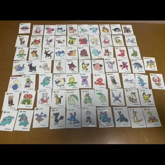 [BUNJANG] Pokemon Tteokbokki Stickers (1st, 2nd Generation) / 포켓몬 띠부씰 1,2세대 3,4자리