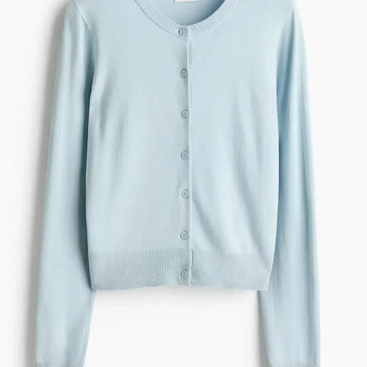 [BUNJANG] Round Neck Cardigan Sky Blue XS / 라운드넥 가디건 소라 XS