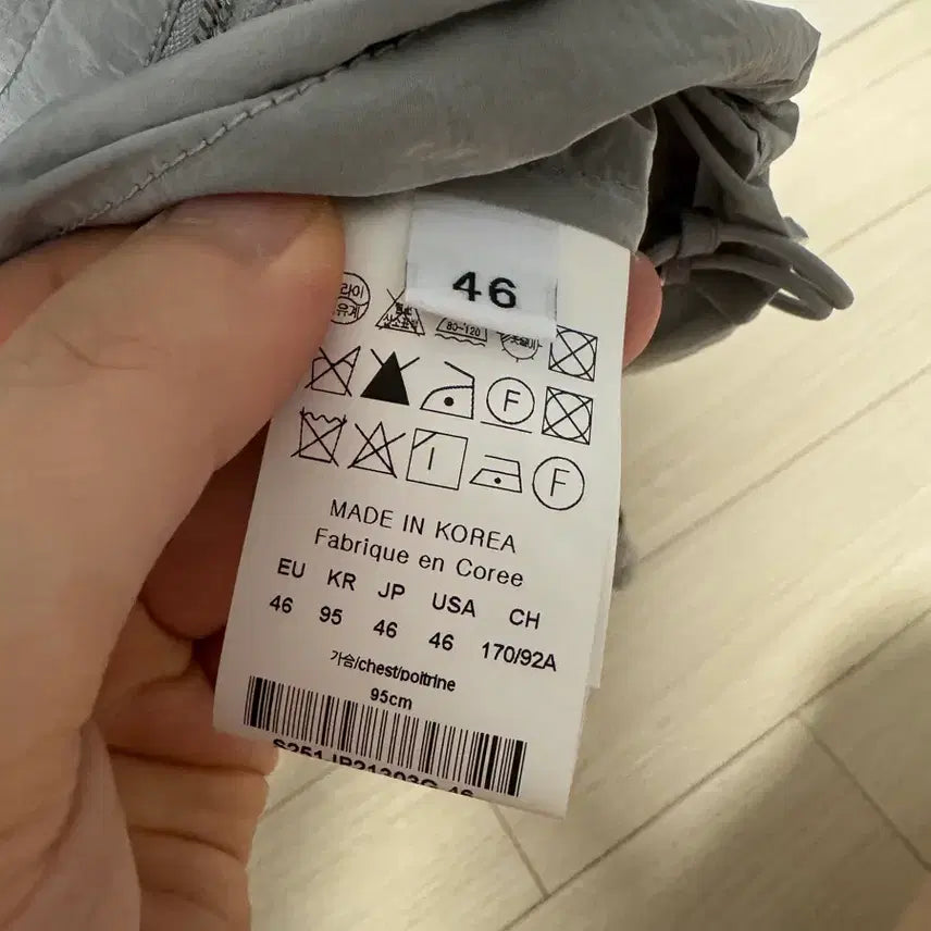 [BUNJANG] Solid Homme Gray Zipper Light Jacket (Size 46) / 솔리드옴므 25ss 그레이 지퍼 라이트 자켓 (46)