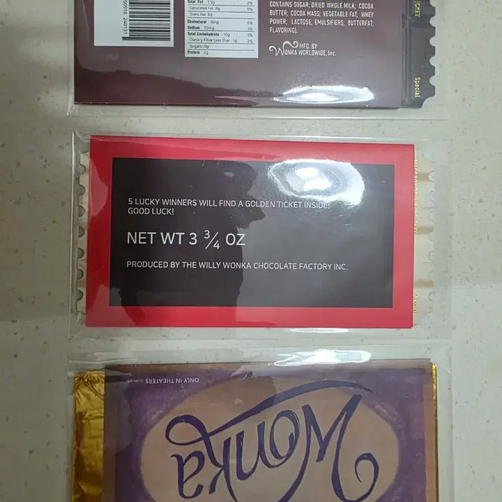 [BUNJANG] Wonka Official &amp; Unofficial Ticket Set / 웡카 오리지널티켓 공식 비공 3종