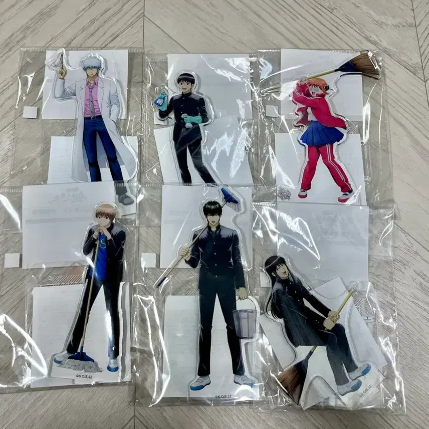 [BUNJANG] Gintama Jump Festa Sanjyo Acrylic Stand Set / 은혼 JF 점프 페스타 삼젯 청소 아크릴 스탠드