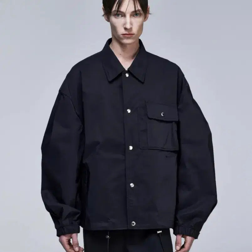 [BUNJANG] Songzio Collection Crop Coach Jacket Black (Size 46) / 송지오 컬렉션 크롭 코치 자켓 블랙 (46)
