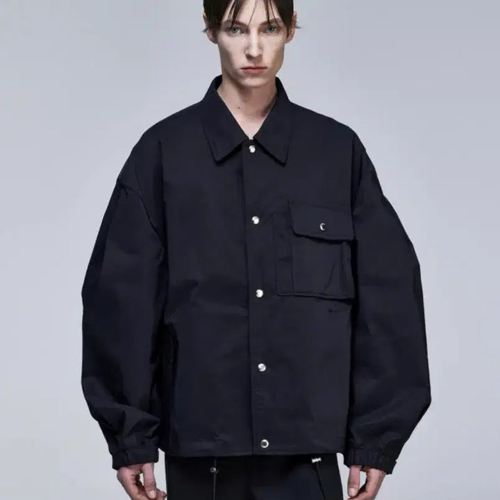 [BUNJANG] Songzio Collection Crop Coach Jacket Black (Size 46) / 송지오 컬렉션 크롭 코치 자켓 블랙 (46)