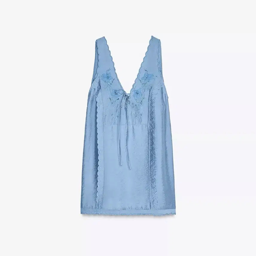 [BUNJANG] ZARA Mini Embroidered Dress / 자라 미니 자수 원피스