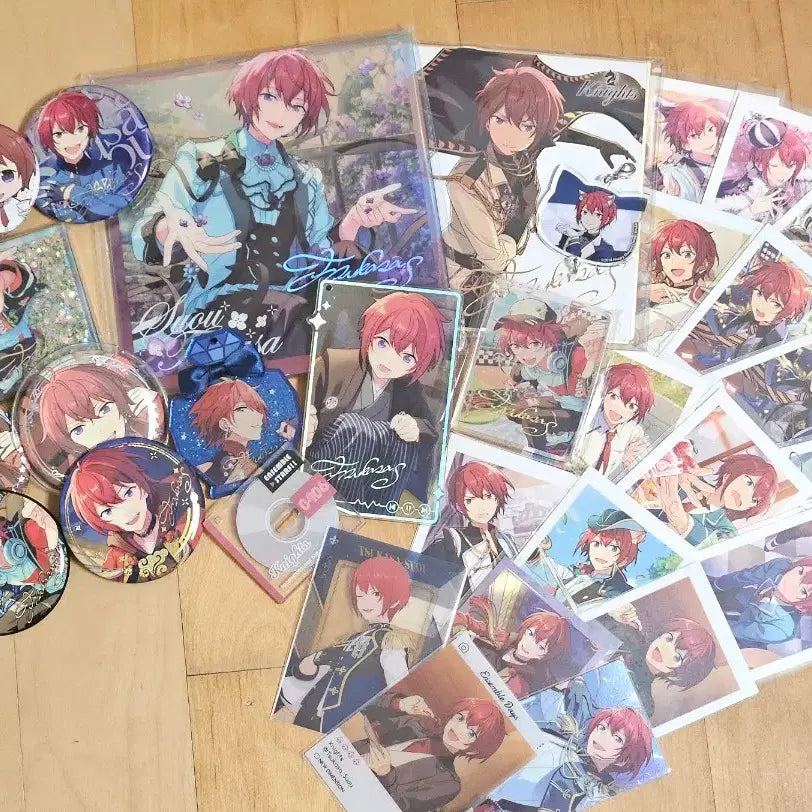 [BUNJANG] Ensemble Stars Suou Tsukasa Acrylic, Paper Goods, Can Badge Bundle Set / 앙상블스타즈 스오우 츠카사 아크릴, 지류, 캔뱃지 일괄