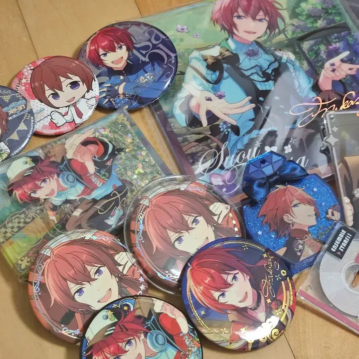[BUNJANG] Ensemble Stars Suou Tsukasa Acrylic, Paper Goods, Can Badge Bundle Set / 앙상블스타즈 스오우 츠카사 아크릴, 지류, 캔뱃지 일괄
