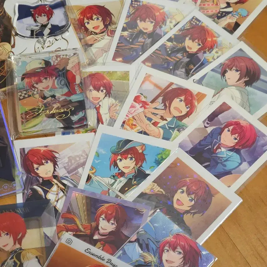 [BUNJANG] Ensemble Stars Suou Tsukasa Acrylic, Paper Goods, Can Badge Bundle Set / 앙상블스타즈 스오우 츠카사 아크릴, 지류, 캔뱃지 일괄