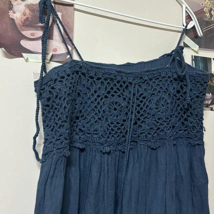 [BUNJANG] Vintage Mori Girl Strap Dress / 빈티지 모리걸 끈원피스