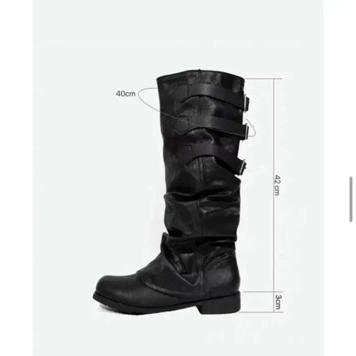 [SOLD OUT] 버클 와이드 롱부츠