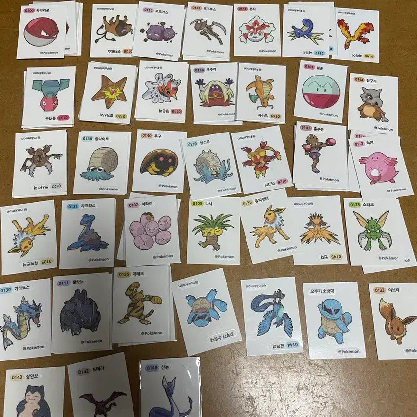 [BUNJANG] Pokemon Tteokbokki Stickers Season 1 &amp; 2 / 포켓몬 띠부씰 시즌 1, 시즌2